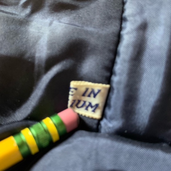 Made in Belgium women’s skirt houndstooth A-line navy white size XS academia - Picture 14 of 15